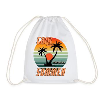Chill the summer - long beach - Turnbeutel - Weiß - Vorne
