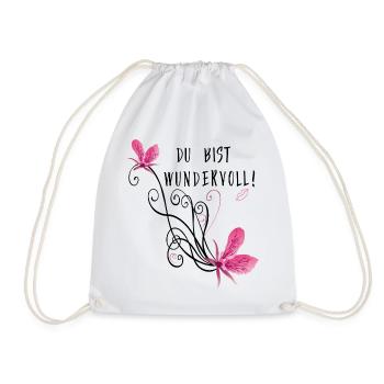Tu es merveilleux, vrille de fleur - Sac de sport léger - blanc - Devant