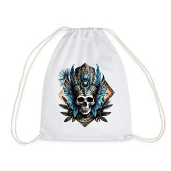 Skull that embodies the mystical aura - Drawstring Bag - white - Front