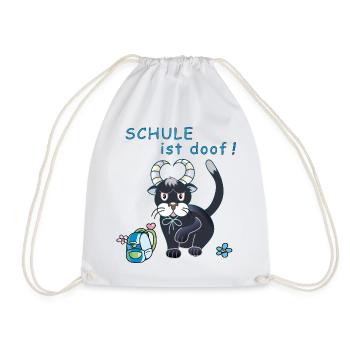 Schule ist doof - Turnbeutel - Weiß - Vorne