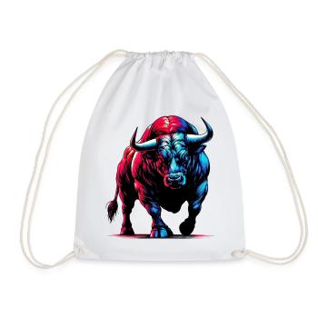 Taureau - Sac de sport léger - blanc - Devant
