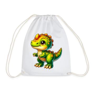 Dinosaur - Drawstring Bag - white - Front