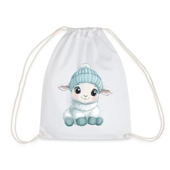 mouton mignon mignon bébé enfants animal agneau dessin animé - Sac de sport léger - blanc - Devant