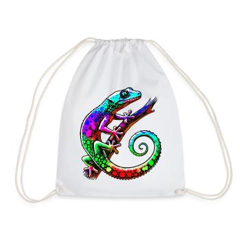 Gecko - Turnbeutel - Weiß - Vorne