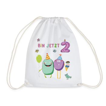 Fille d’anniversaire - Sac de sport léger - blanc - Devant