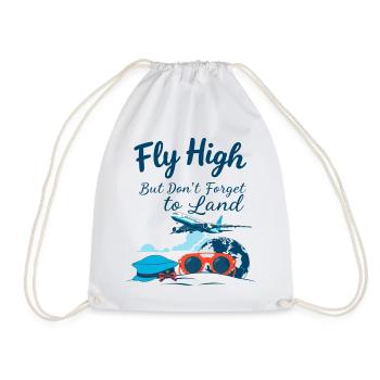 Fly high but don't forget to land - Sac de sport léger - blanc - Devant