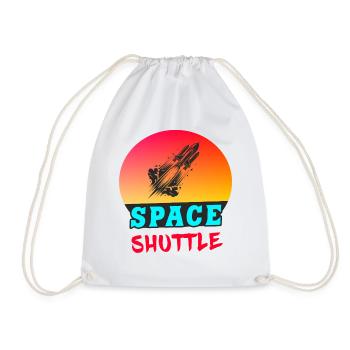 Space Shuttle Sunset Design - Drawstring Bag - white - Front