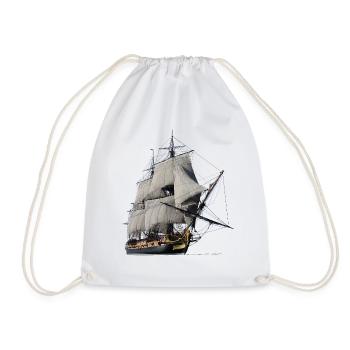 Sailing ship - Drawstring Bag - white - Front