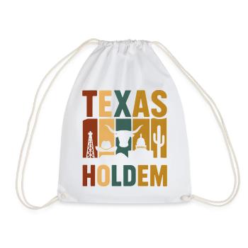 Texas Holdem Vintage Western Poker Shirt Retro - Turnbeutel - Weiß - Vorne