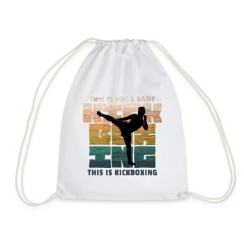 Kickboxen, Kickboxing, Kickboxer Retro - Turnbeutel - Weiß - Vorne