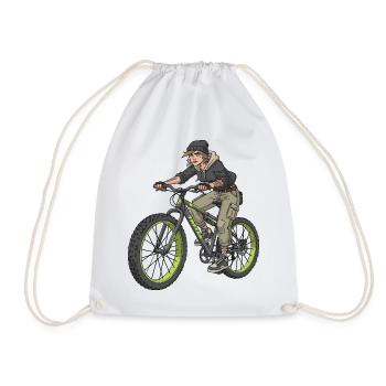 Mountainbike_stoer_streetwise - Turnbeutel - Weiß - Vorne
