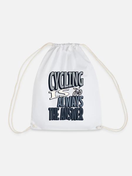 Cycling is always the answer - Turnbeutel - Weiß
