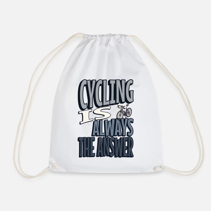 Cycling is always the answer - Turnbeutel - Weiß