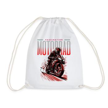 Faszination Motorrad – Racing Power Design - Turnbeutel - Weiß - Vorne