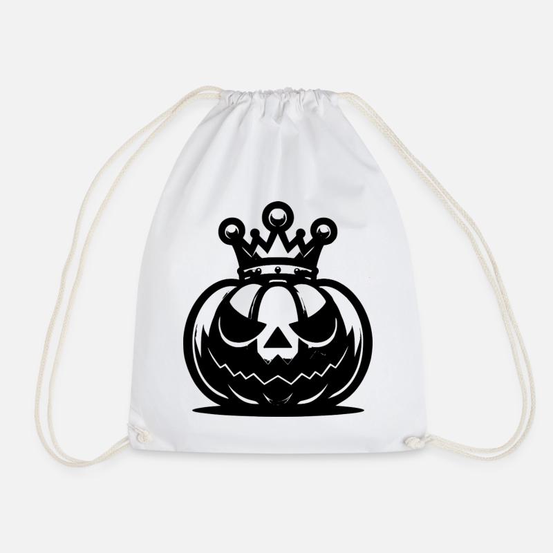 Pumpkin King - Drawstring Bag - white