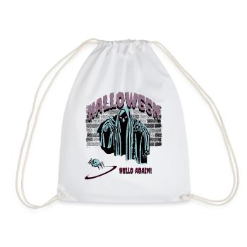 Halloween Ghost Awakens - Drawstring Bag - white - Front