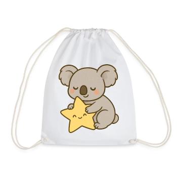 Koala Star Snuggle - Drawstring Bag - white - Front