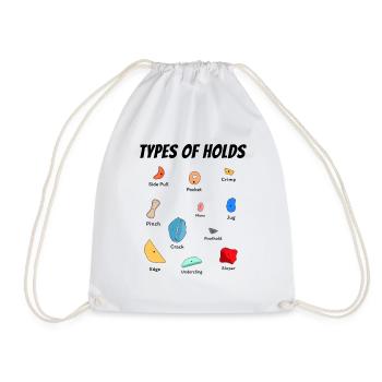 Different Climbing Holds for Bouldering Gym - Drawstring Bag - white - Front