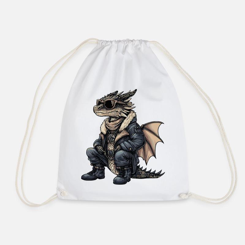 Drache Cool Winter - Turnbeutel - Weiß