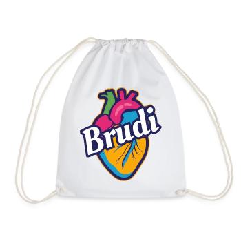 Brudi - Turnbeutel - Weiß - Vorne