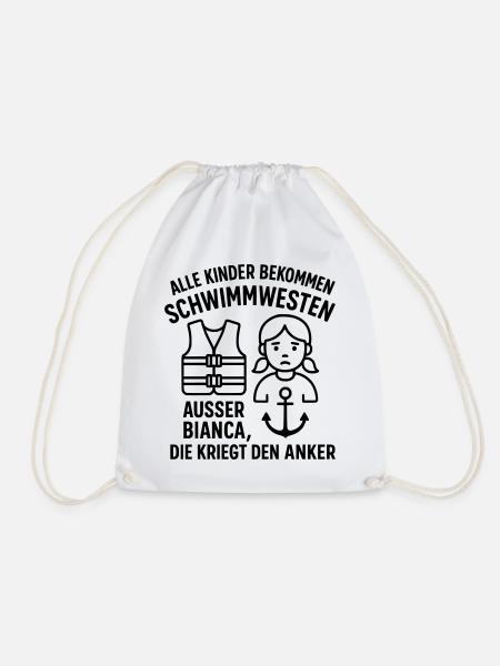 alle kinder witze bianca anker - Turnbeutel - Weiß