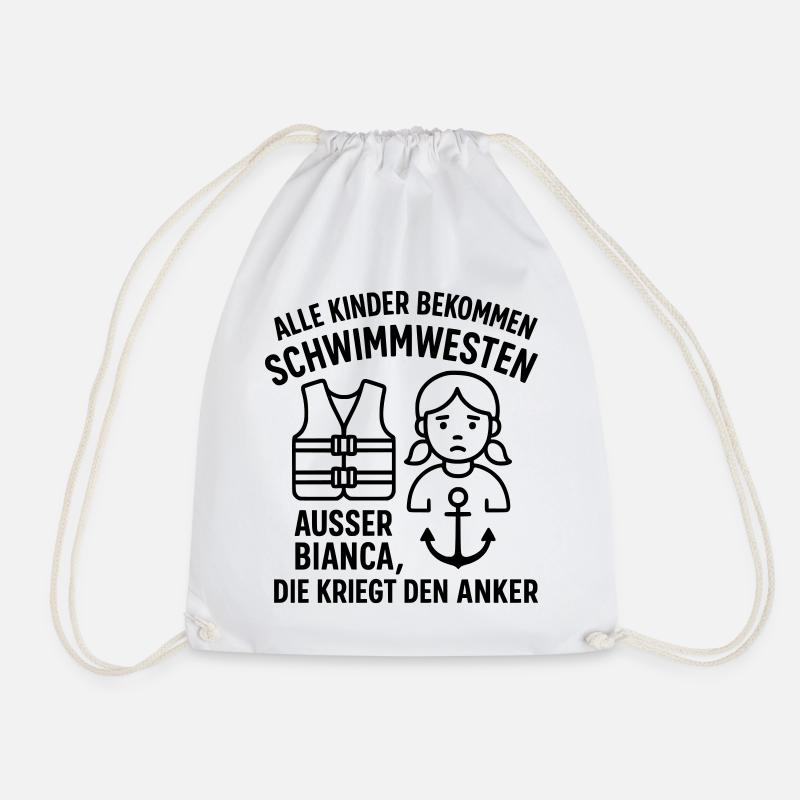 alle kinder witze bianca anker - Turnbeutel - Weiß