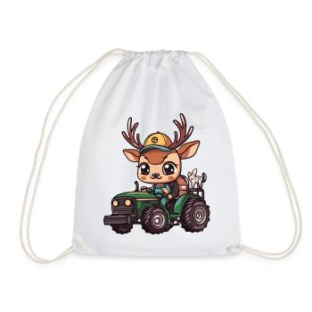 Éleveur de tracteurs à cerfs - Sac de sport léger - blanc - Devant