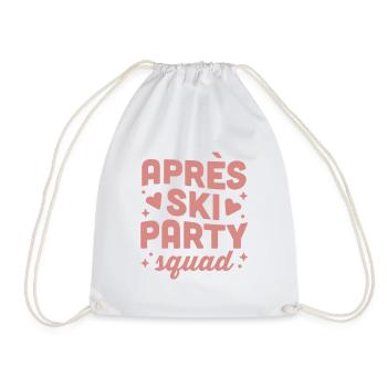 Apres Ski Party Girls Squad esthétique rose - Sac de sport léger - blanc - Devant