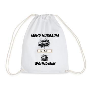 More engine capacity instead of living space - Drawstring Bag - white - Front