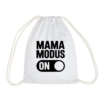Mama Modus ON – Everyday Shirt for Moms - Drawstring Bag - white - Front