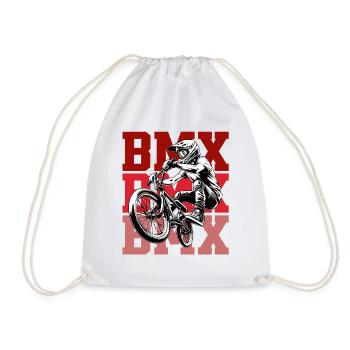 BMX Rider im roten Hintergrund - Turnbeutel - Weiß - Vorne