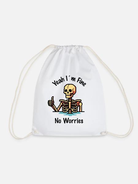 Im fine no worries - Turnbeutel - Weiß