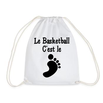 Basketball is the foot - Drawstring Bag - white - Front