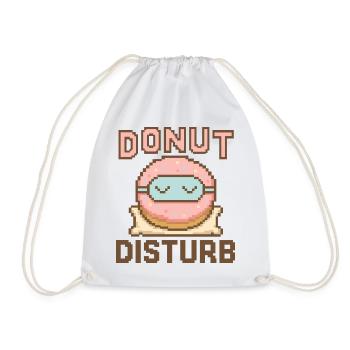 Donut Disturb – Sweet Sleep Mode - Drawstring Bag - white - Front