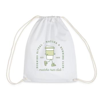 Club de course matcha drôle de coureur fille en forme cadeau - Sac de sport léger - blanc - Devant