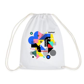 Pop Art de l’explosion géométrique des couleurs - Sac de sport léger - blanc - Devant