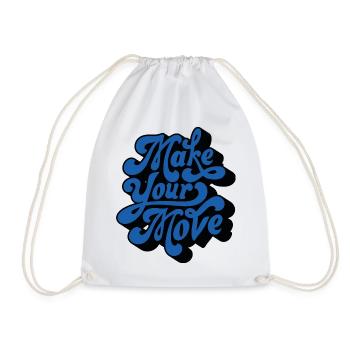 Make Your Move – Retro Style - Drawstring Bag - white - Front