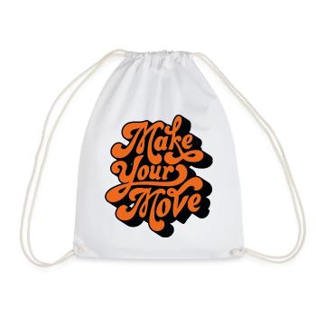 Make Your Move - Drawstring Bag - white - Front