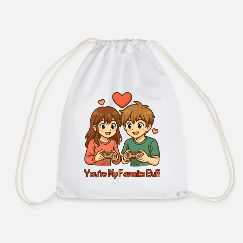 Your favorite partner - Drawstring Bag - white