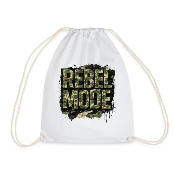 Rebel Fashion Camouflage Street Statement - Drawstring Bag - white - Front