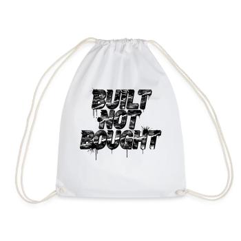Camouflage Built Not Bought Car Tuning Scene Trend - Drawstring Bag - white - Front
