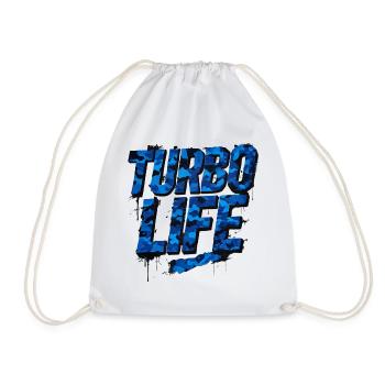 Turbo Life Blue Camo Car Szene Style - Turnbeutel - Weiß - Vorne
