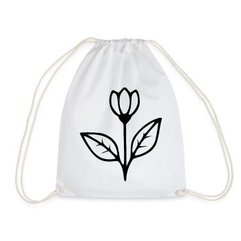 Flower Tulip Flowers Blossom Wildflowers Herbs - Drawstring Bag - white - Front