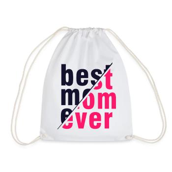 Meilleure chemise de maman – Cadeau pour les mamans - Sac de sport léger - blanc - Devant
