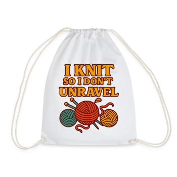 Je tricote pour ne pas me défaire - Sac de sport léger - blanc - Devant