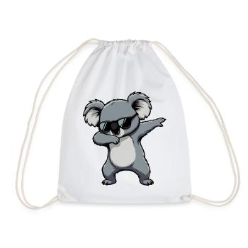 Dabbing Koala - Drawstring Bag - white - Front