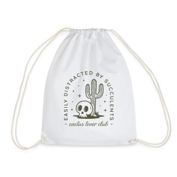 Cactus succulent amateur de plantes drôle - Sac de sport léger - blanc - Devant