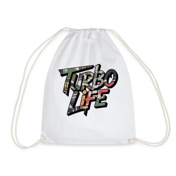 Turbo Life Camo Motiv für JDM Fans Männer Jungs - Turnbeutel - Weiß - Vorne
