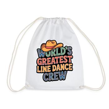La meilleure équipe de danse en ligne du monde avec un chapeau de cowboy - Sac de sport léger - blanc - Devant