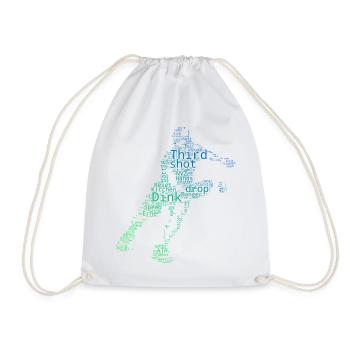 Pickleball fans love pickleball players - Drawstring Bag - white - Front